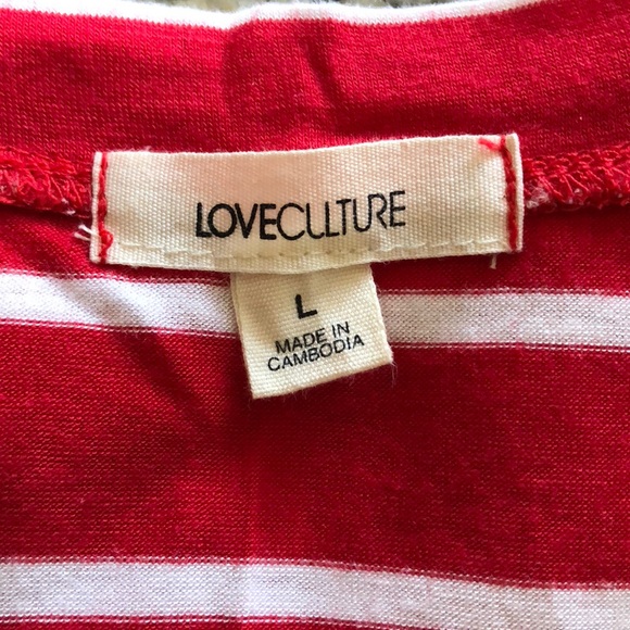 Love Culture striped jersey tees   Size large - Picture 2 of 5